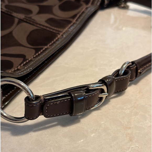 Coach Hobo Shoulder Bag Soho Brown Signature - Picture 3 of 7